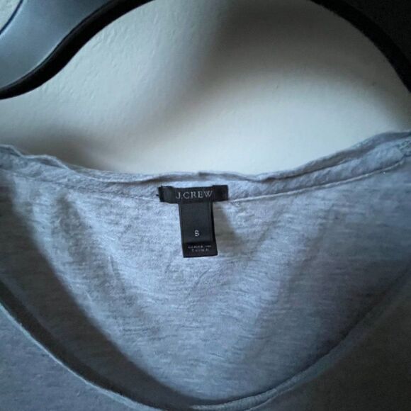 J. Crew Gray Long-Sleeve Scoop Neck Tee - Picture 3 of 3